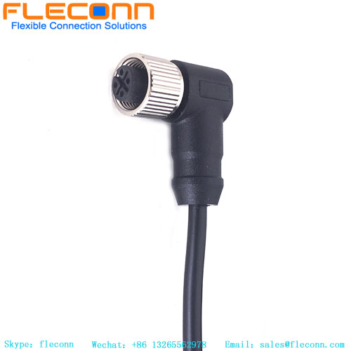 M12 4 Pin Cable Assembly,4 Pole Right Angle IP67 Waterproof Cable M12 4 Pin Cable Assembly,4 Pole Right Angle IP67 Waterproof Cable