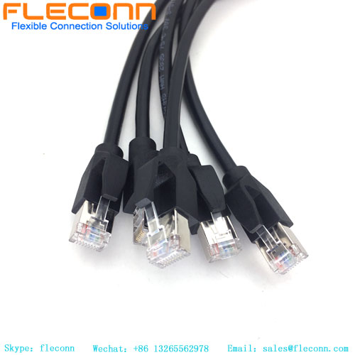 M12 8 Pin X Coded Female To Rj45 Ethernet Cable