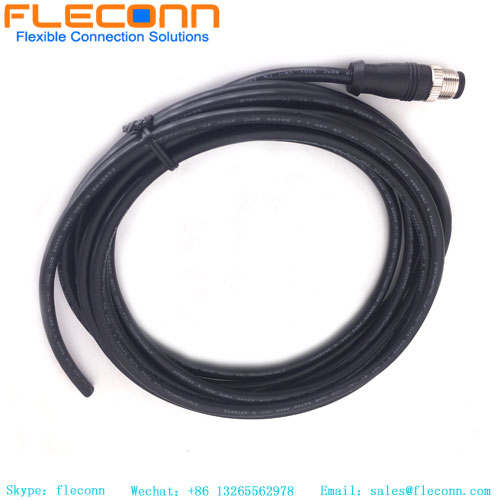 M12 8 Pin Extension Cable, A-Coded PUR Jacket Circular Connector Cable M12 8 Pin Extension Cable, A-Coded PUR Jacket Circular Connector Cable