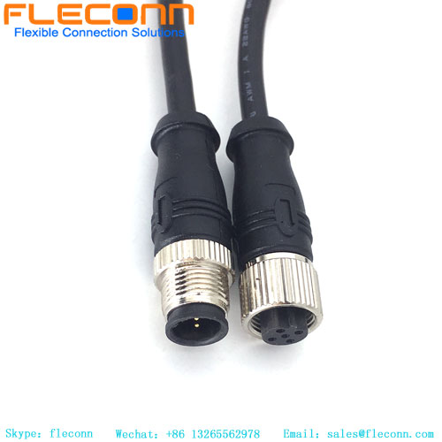 M12 5 Pin B-Coded Cable，Male To Female IP67 Waterproof Cable