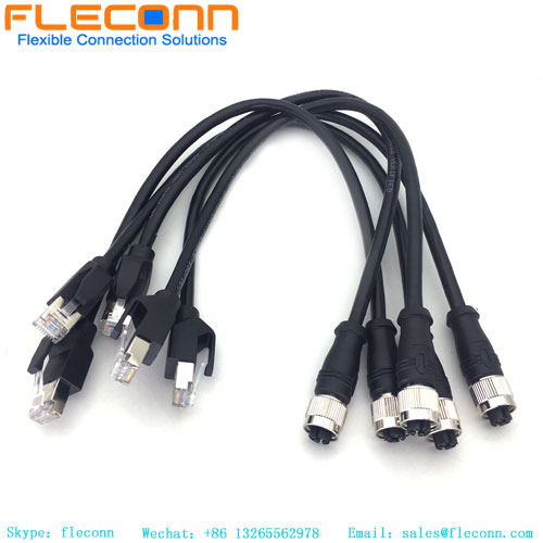 FLECONN can supply M12 X-coded Female To RJ45 Ethernet Cable