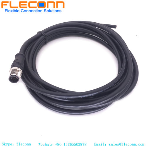 M12 8 Pos Connector Cable, A-coding, IP67 IP68 Waterproof M12 8 Pos Connector Cable, A-coding, IP67 IP68 Waterproof