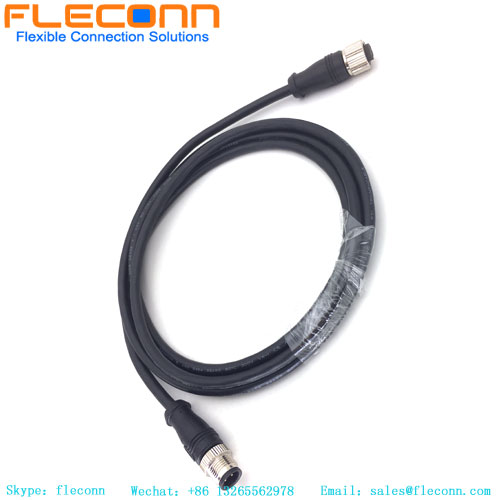 M12 5 Pin B-Coded Cable，Male To Female IP67 Waterproof Cable
