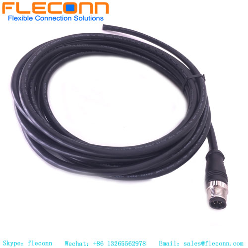 M12 A Coded 8 Pin Male Cable