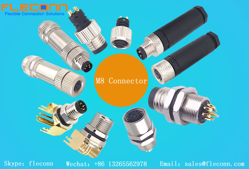 FLECONN can provide IP66 waterproof M8 3Pin Connector for power and signal transmission connections.