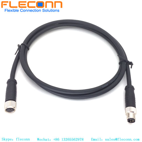 M8 4-Position 90 Degree Angle Molded Female Connector Cable M8 4-Position 90 Degree Angle Molded Female Connector Cable
