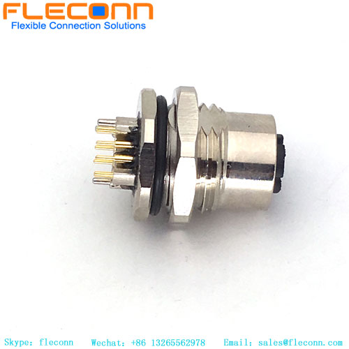 M12 8 Pole X-Coding Female PCB Connector M12 8 Pole X-Coding Female PCB Connector