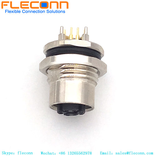 M12-X 8 Pin Female Panel Mount Connector M12-X 8 Pin Female Panel Mount Connector