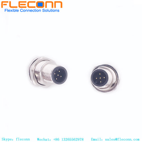 M12 A-Coded Male Panel Mount Connector M12 A-Coded Male Panel Mount Connector