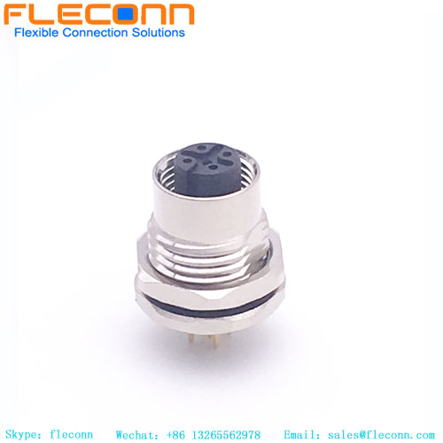 M12 Panel Mount Waterproof Plastic Socket M12 Panel Mount Waterproof Plastic Socket