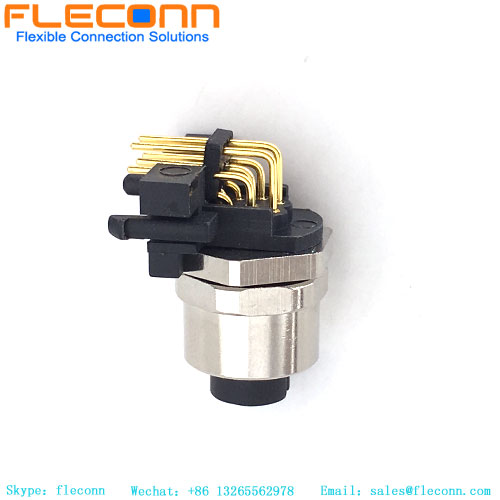 M12 A-Code 8 Pin Female Panel Mount Connector M12 A-Code 8 Pin Female Panel Mount Connector