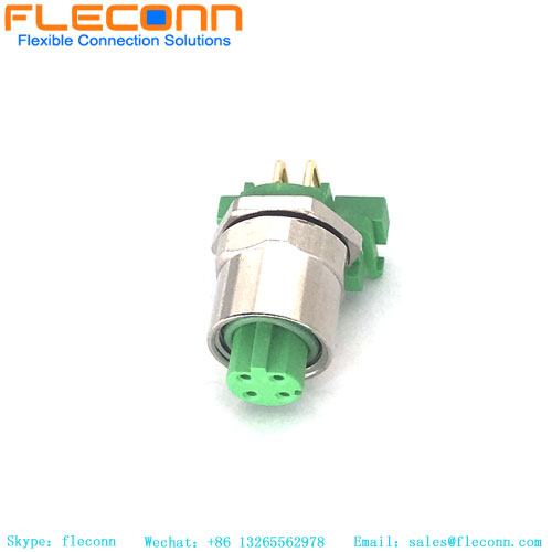 M12 Right Angle Panel Mount Connector M12 Right Angle Panel Mount Connector