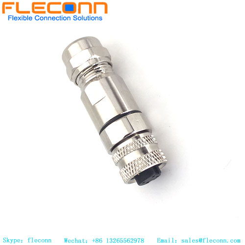 M12 4 Pos D-Coding Metal Connector M12 4 Pos D-Coding Metal Connector