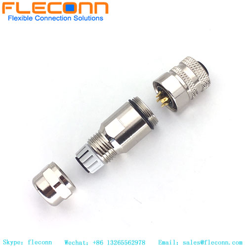 M12 4 Pin D-Coded Female Connector M12 4 Pin D-Coded Female Connector