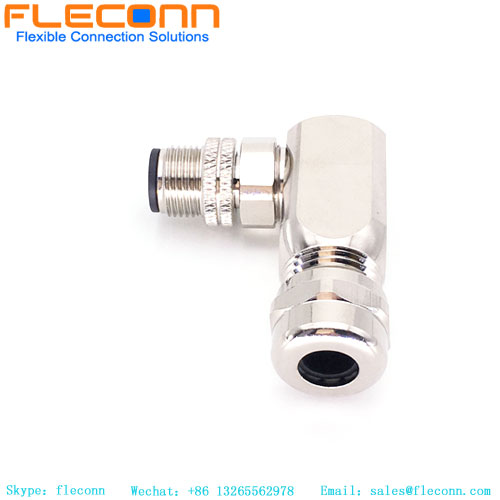 M12 Metal Right Angle Connector M12 Metal Right Angle Connector