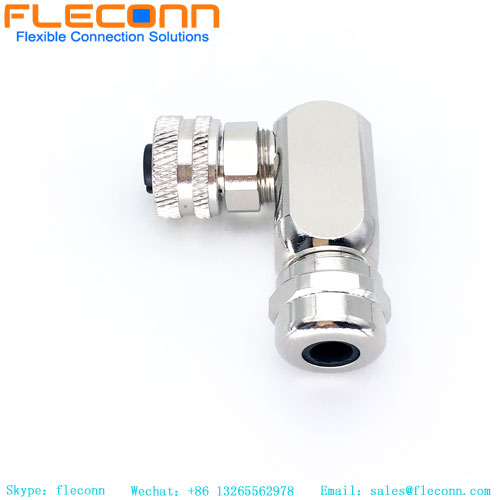M12 A-Coded 12 Pin Female Right Angle Connector Pinout