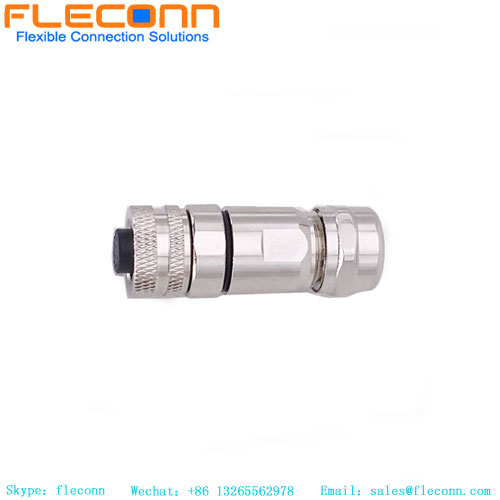 M12 A Coded 12 Pin Straight Female Connector