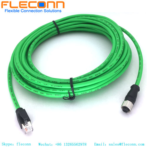 RJ45 To M12 4 Pin Cable