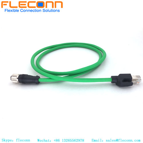 RJ45 To M12 4 Pin Cable