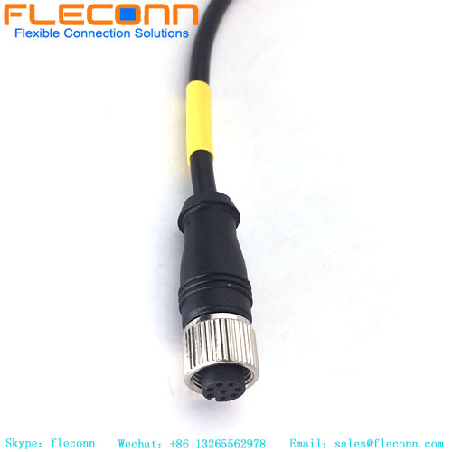 M12 5 Pin B-Coded Male Cable, B-Coded Male To A-Coded Female Waterproof Cable