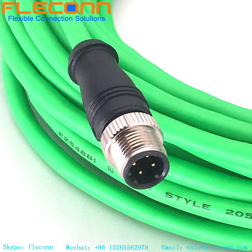 M12 D-Coded To RJ45 Connector Cable