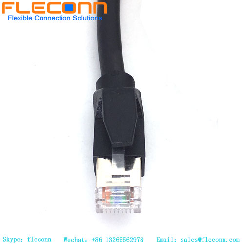 M12 To RJ45 Cable, CAT5E CAT6A 24AWG 26AWG 4-Pair Twisted SFTP Shielded PUR Ethernet cable