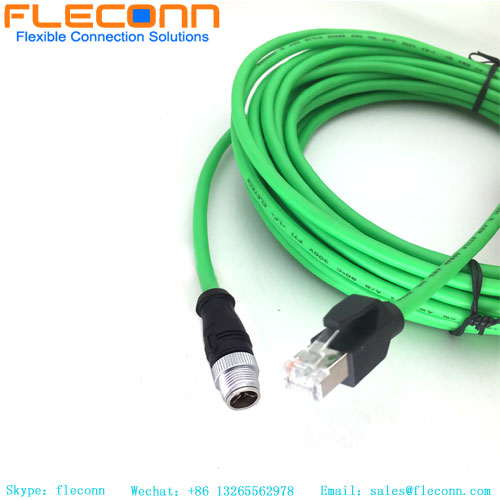 M12 To RJ45 Ethernet Cable