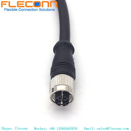 FLECONN can produce high quality m12 x-coded 8 pin female connector cable for 10Gbps Gigabit Ethernet.