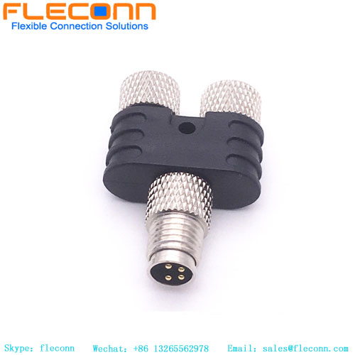 M8 4P Y Type Male To Female Connector
