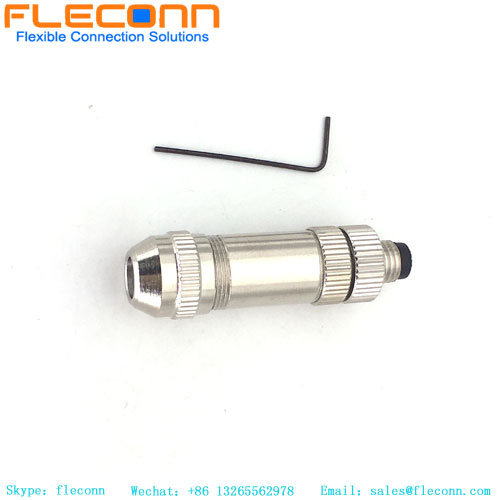 M8 3 Pin Shielded Field Wireable Connector