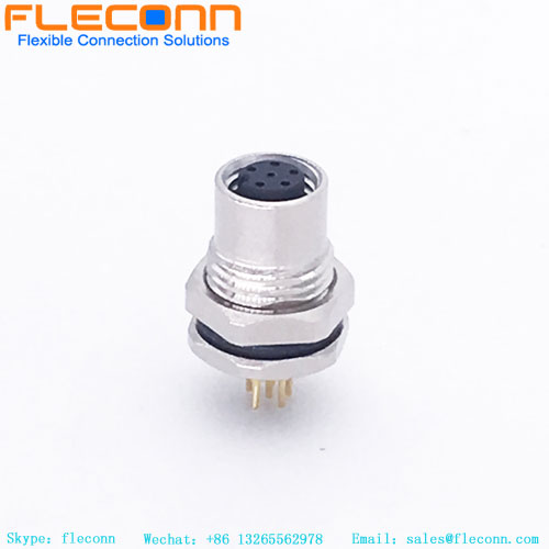 M8 6P Female PCB Connector M8 6P Female PCB Connector