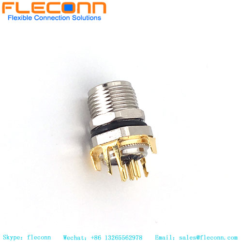 IP67 industrial m8 connector 5 pin PCB mount electrical signal connectors IP67 industrial m8 connector 5 pin PCB mount electrical signal connectors