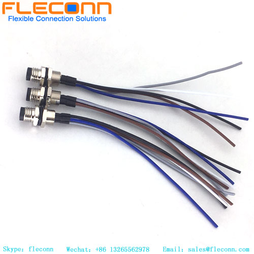 M8 5 Pin B-coded Panel Connector With Cable M8 5 Pin B-coded Panel Connector With Cable