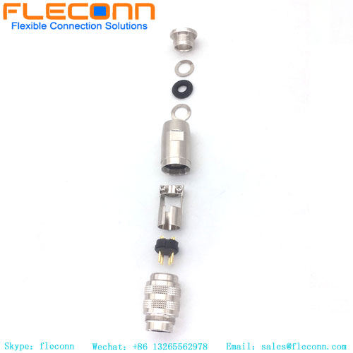 M16 4 Pole Male Metal Shell Shielded Connector