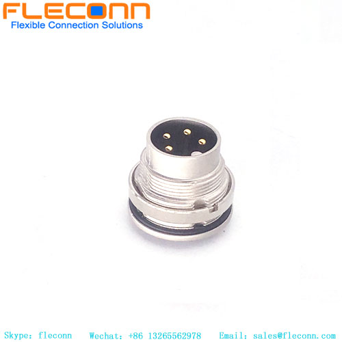M16 4 Pole Male IP67 Waterproof Mount Connector