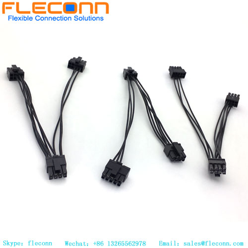 8 Pin Molex wire harness Y Splitter Cable Assembly
