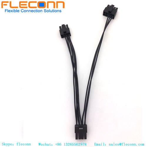 8 Pin Molex wire harness Y Splitter Cable Assembly