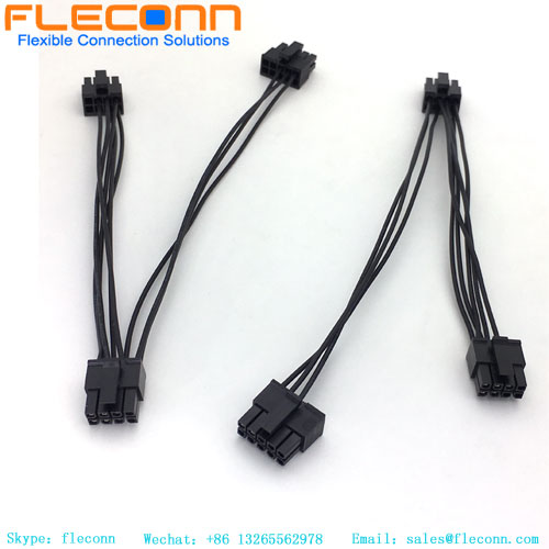 8 Pin Molex wire harness Y Splitter Cable Assembly