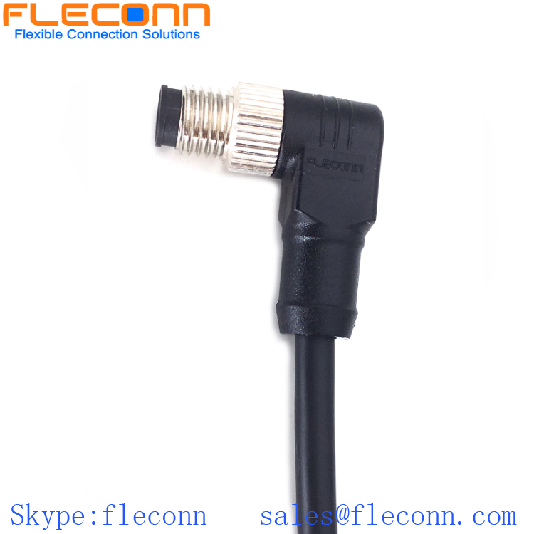 M8 6 Pin Right Angle Male Cable