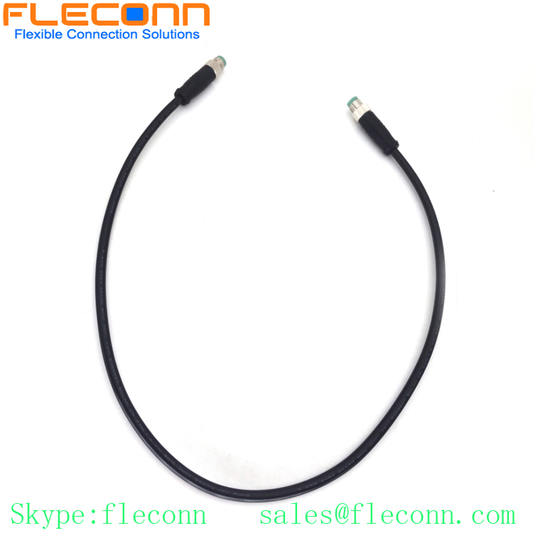 M8 5 Pin Male to Male Cable, IP67 Waterproof B-coded Connector Cable