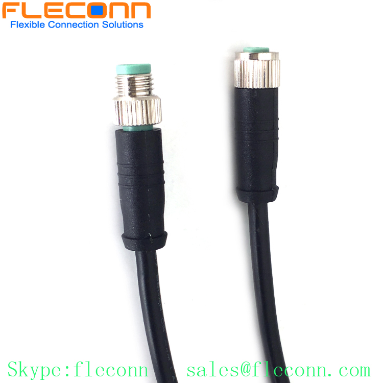 M8 5 Pin Male to Male Cable, IP67 Waterproof B-coded Connector Cable