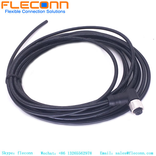 M12 4 Pin Right Angle Cable