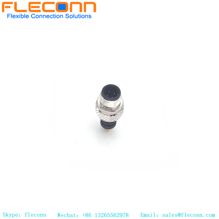 M5 4 Pin Male and Female Moulded Cable Connector