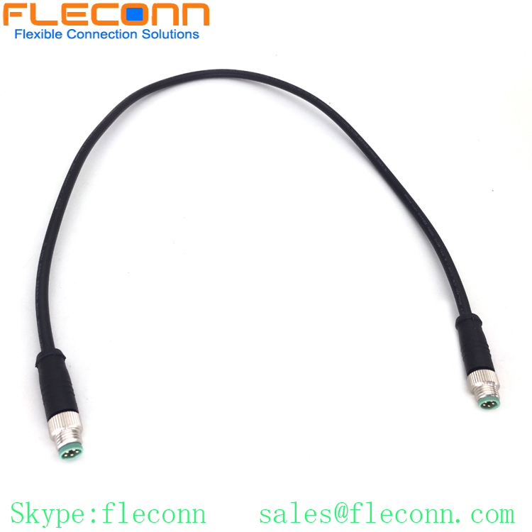 M8 B-coded 5Pin Male to Female Connector Plug Cable, IP67 IP68 Wateproof Connector Cable Cordset