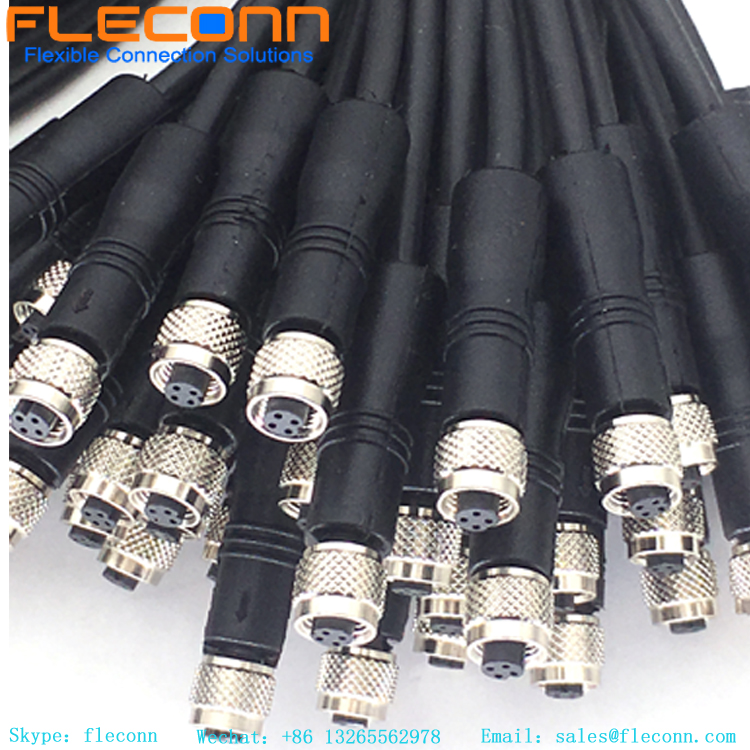 M5 Sensor Cable 3 Pin Female Connector, IP67 Waterproof Class PUR Cable