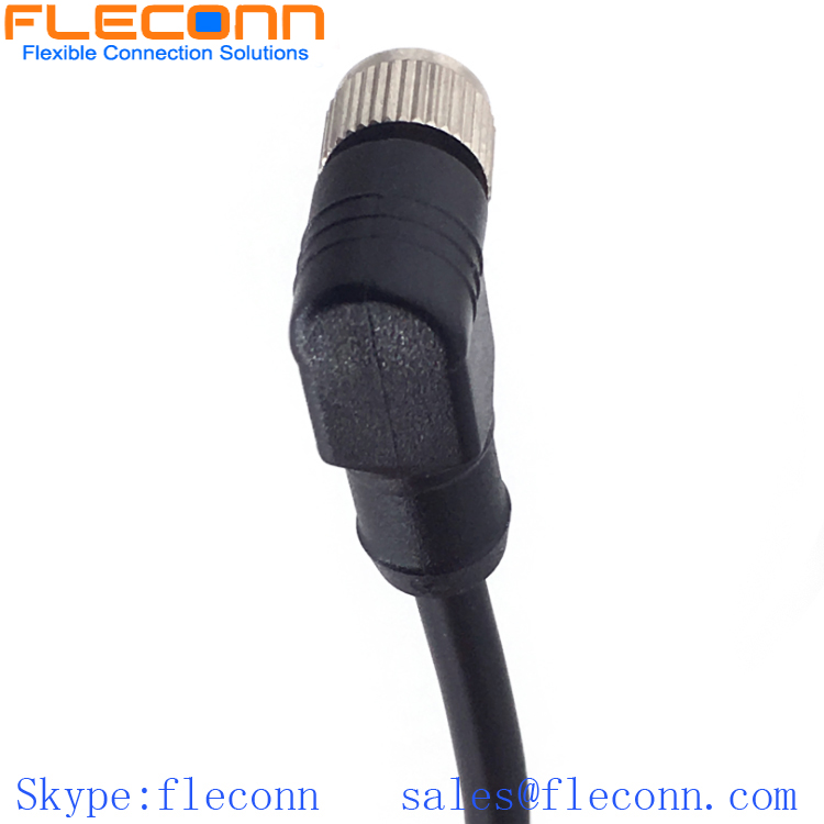 M8 4-Pole Female Cable M8 4-Pole Right Angle Female Cable, Circular Aviation Connector