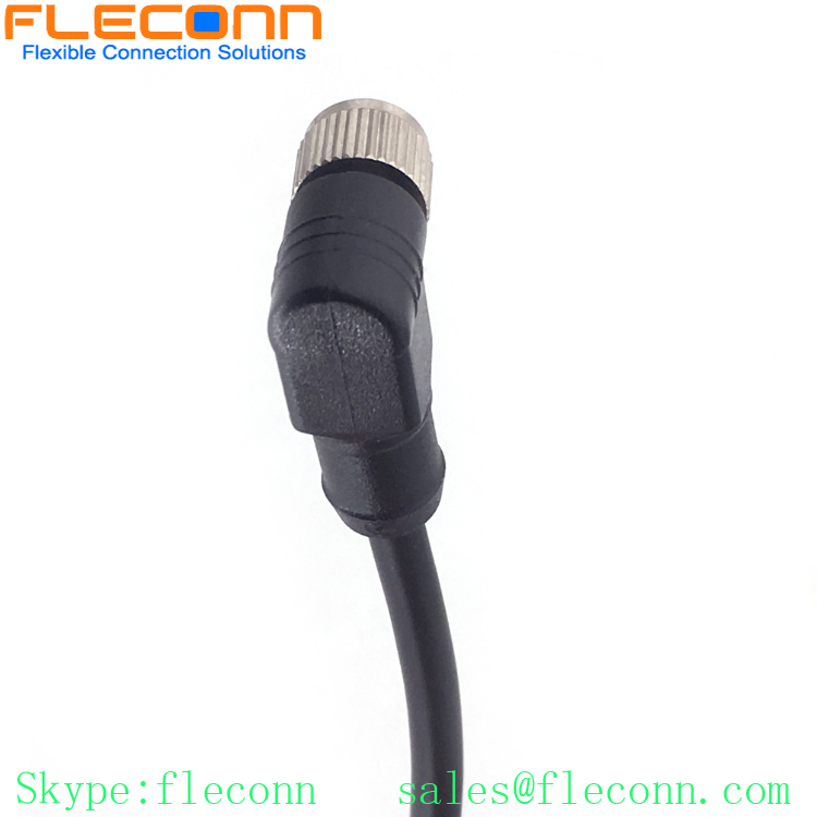 M8 5 Pole Female Cable M8 5 Pole Female Cable, Right Angle, B-coding, TPU Moulded Connector Cable