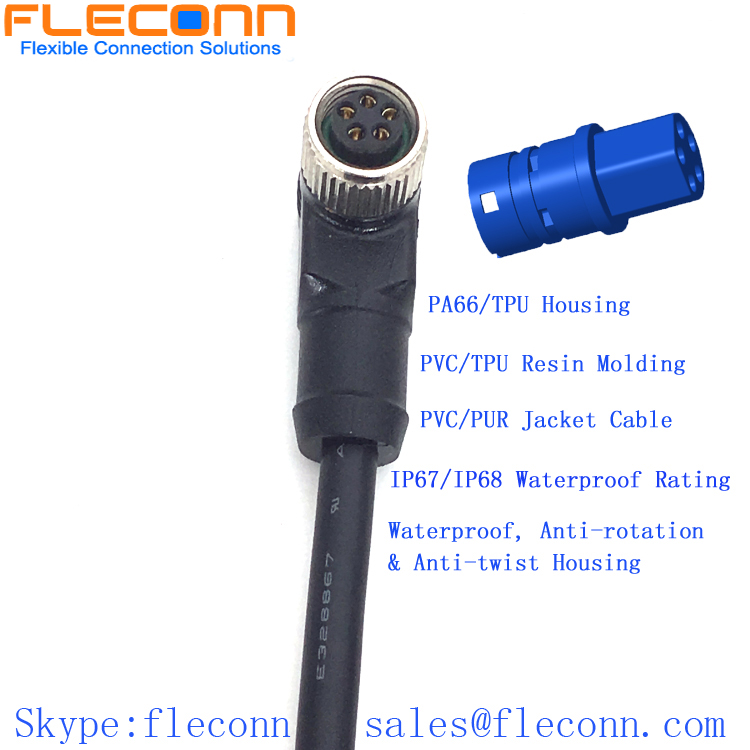 M8 B-coded 5 Pin Cable includes m8 b-coded cable, m8 b-coding 5 pin male and female cable.