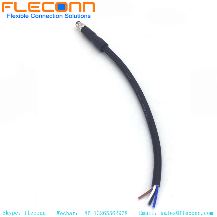 IP67 IP68 Waterproof M5 Circular Male Connector Cable Assembly for Automation Sensor and Actuator
