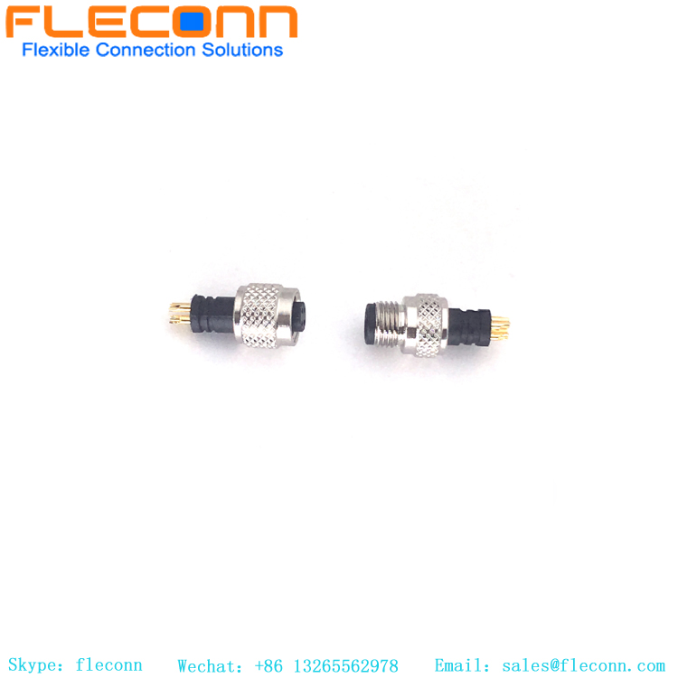M5 4 Pin Male and Female Moulded Cable Connector M5 4 Pin Male and Female Moulded Cable Connector